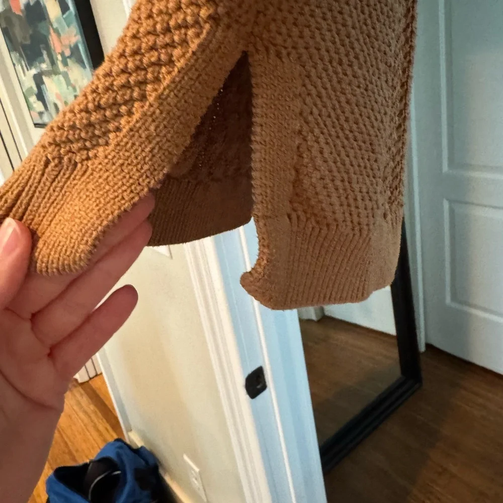 J.Crew Cable Knit Sweater in Camel